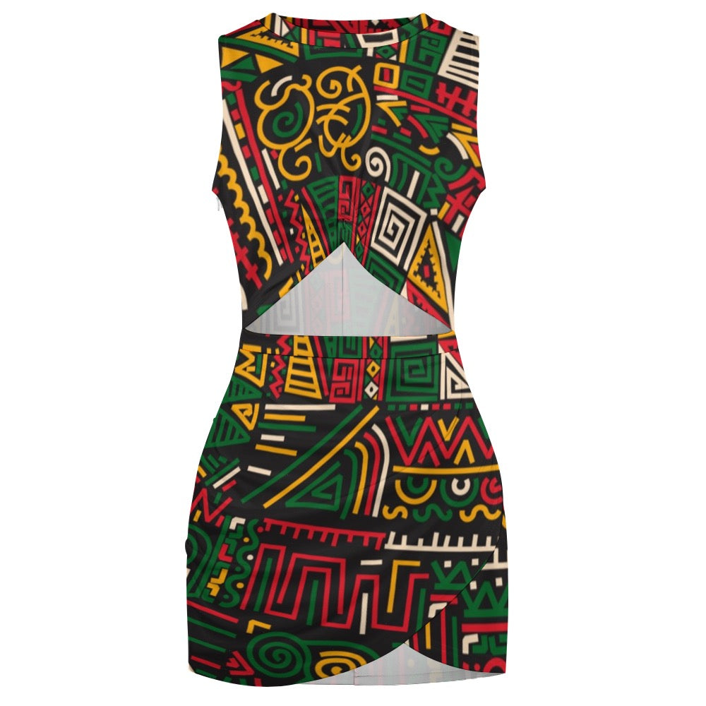 Navel-Baring Cross-Fit Hip Skirt
