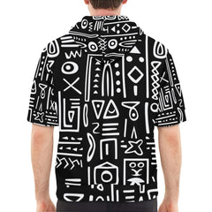 Men's Short Sleeve Fleece Hoodie (H54)