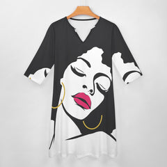 7-point sleeve dress