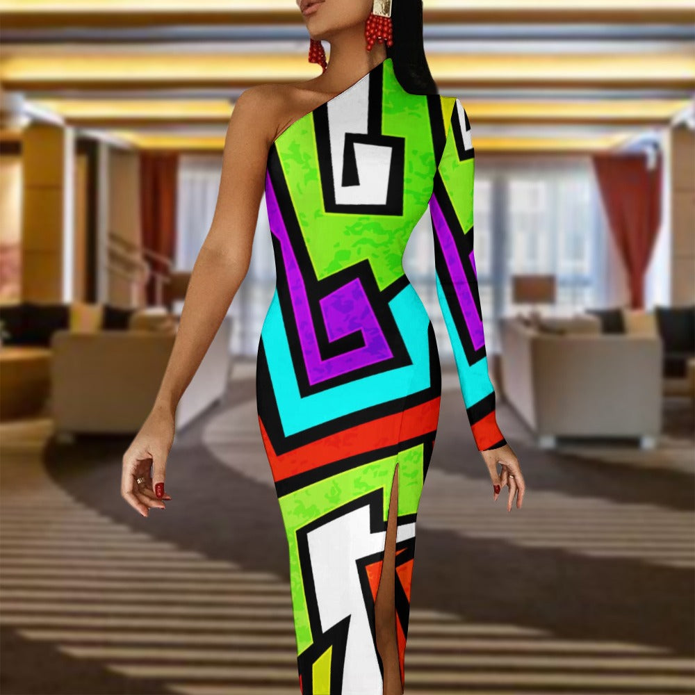 Women's Half Sleeve Slit Dress