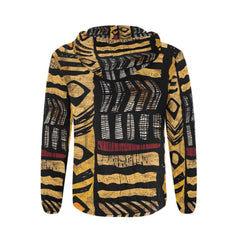 Explore the Men's Print Full Zip Hoodie, a polyester-spandex blend with cool pockets and drawstring hood. Ideal for all occasions in multiple sizes.