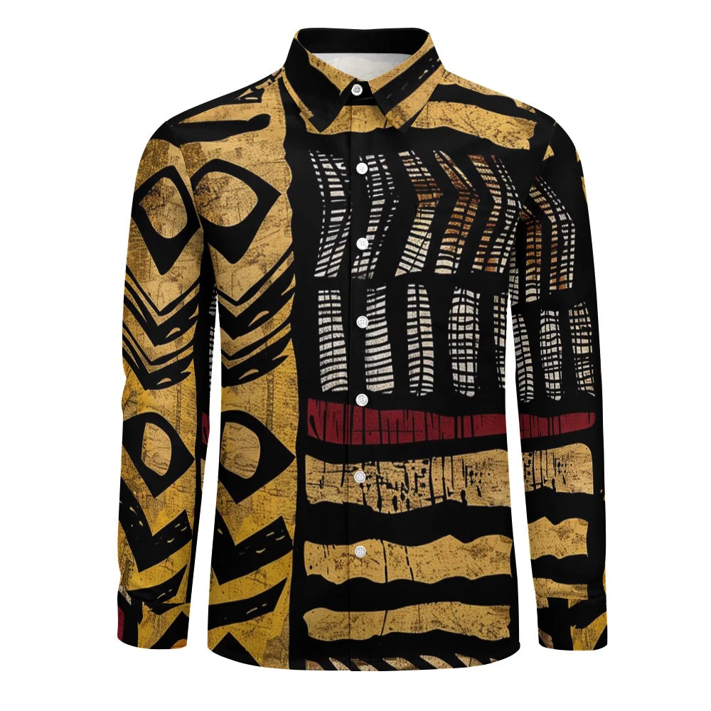 Peach Velvet Casual One Pocket Long Sleeve Shirt HPM