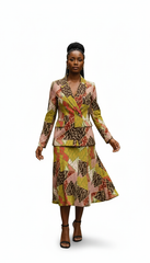 Women's Two-Button Casual Skirt Suit