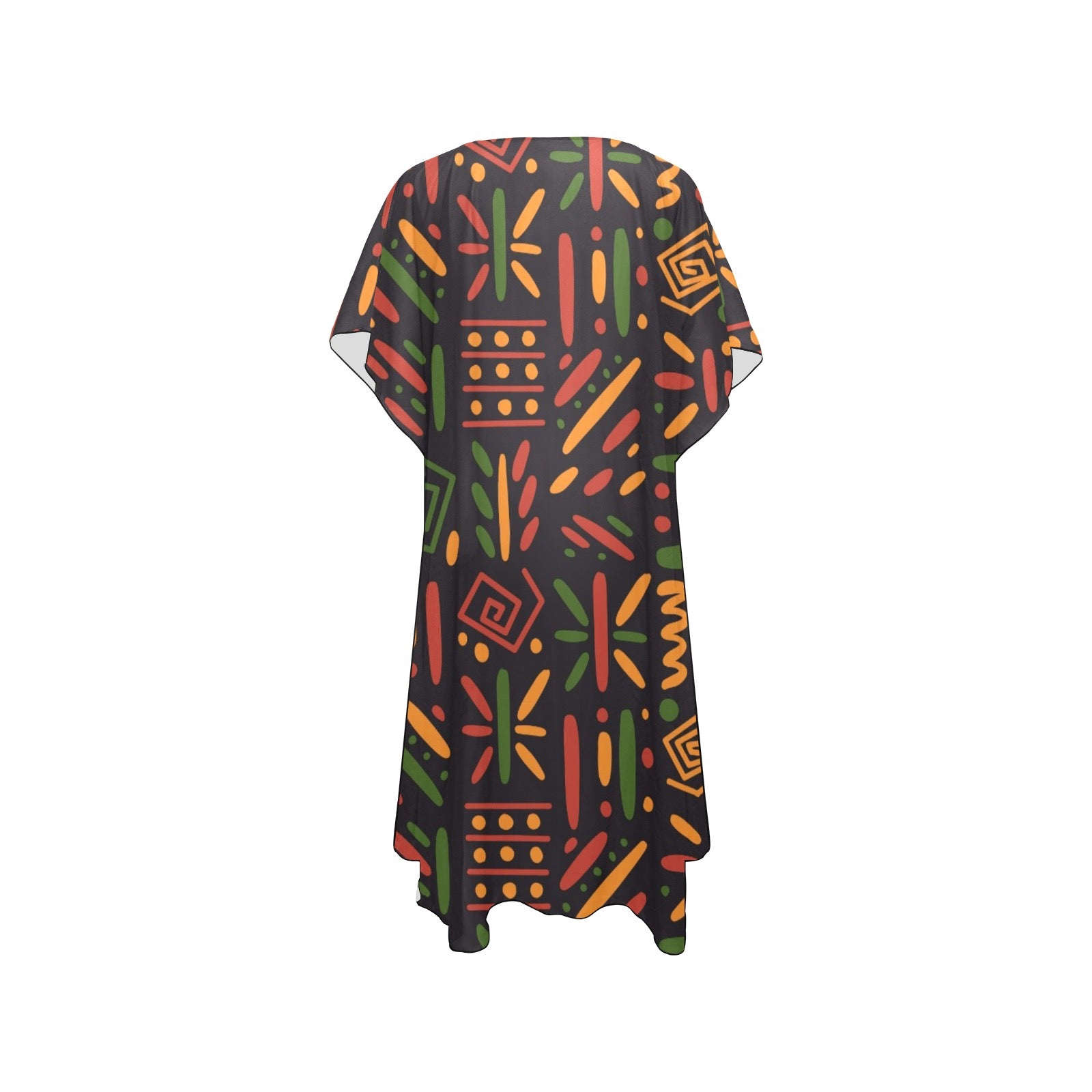 Mid-Length Side Slits Chiffon Cover Up (H50)