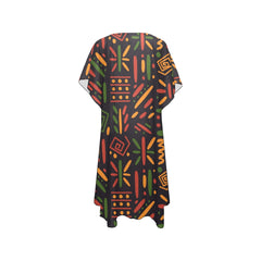 Mid-Length Side Slits Chiffon Cover Up (H50)