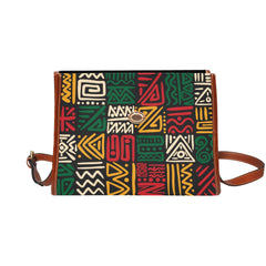 Waterproof Canvas Bag-Brown (All Over Print) (1641)