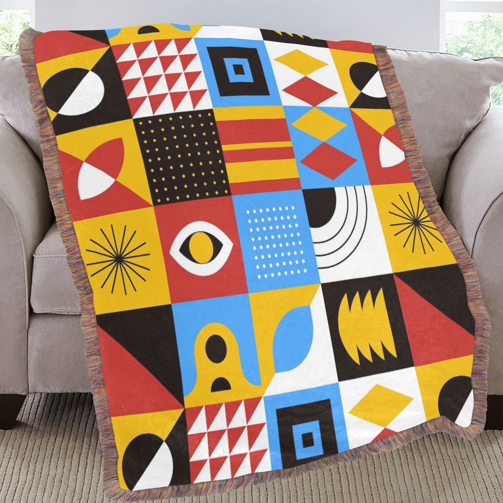 Ultra-Soft Mixed Green Fringe Blanket 60"x80"