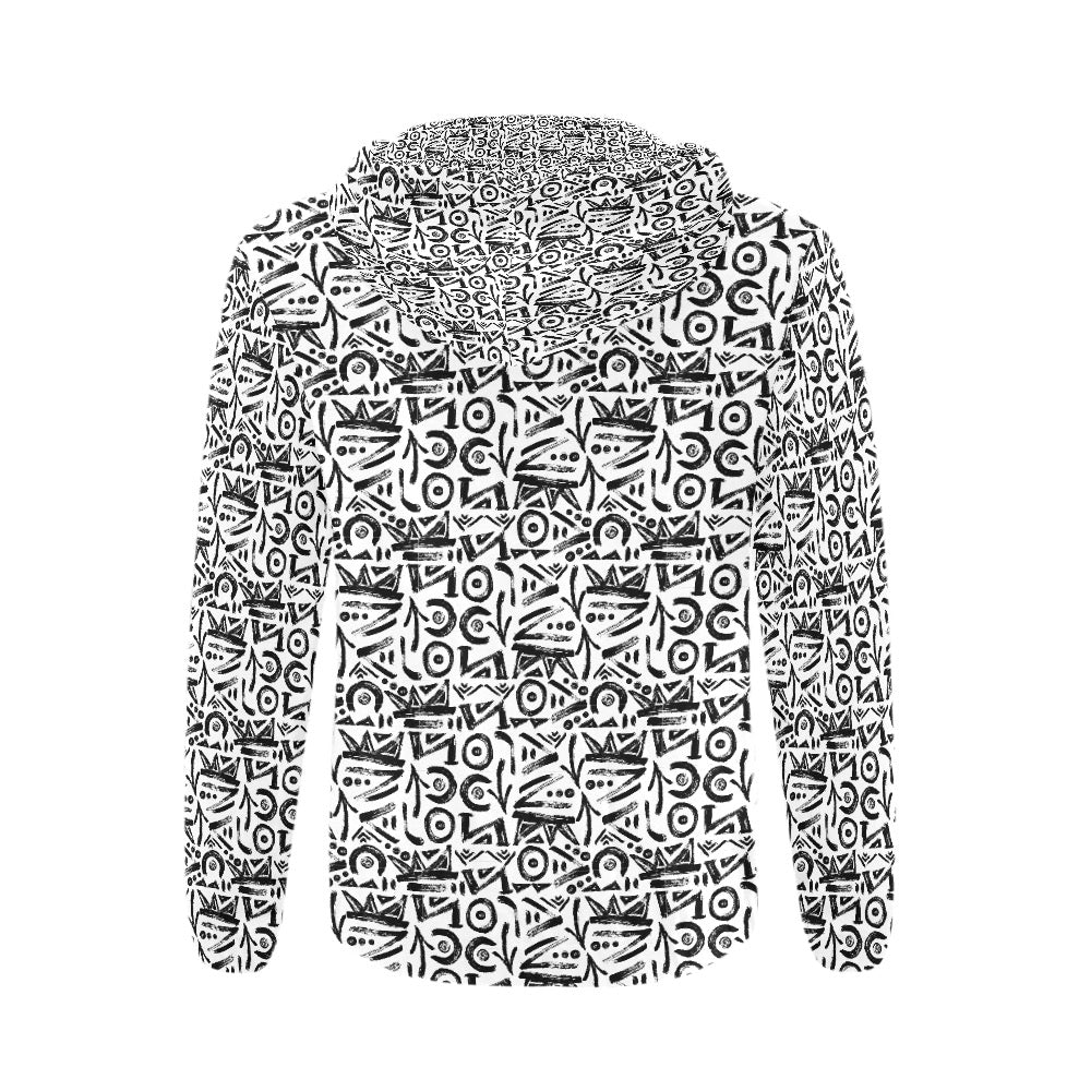 Men's All Over Print Full Zip Hoodie (Model H14)