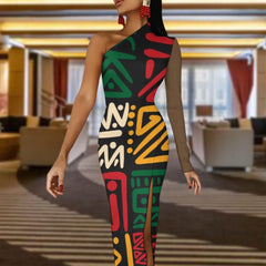 Half Sleeve Slit Dress