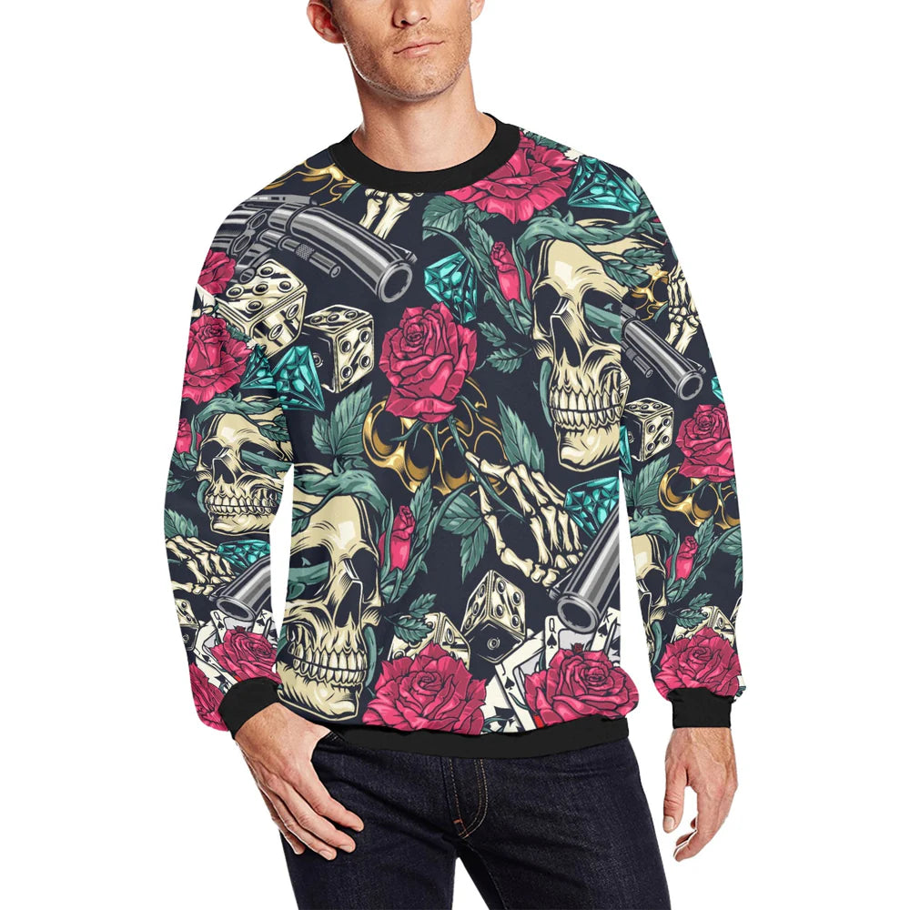 Men’s Afrocentric Harlem Renaissance All-Over Print Sweatshirt