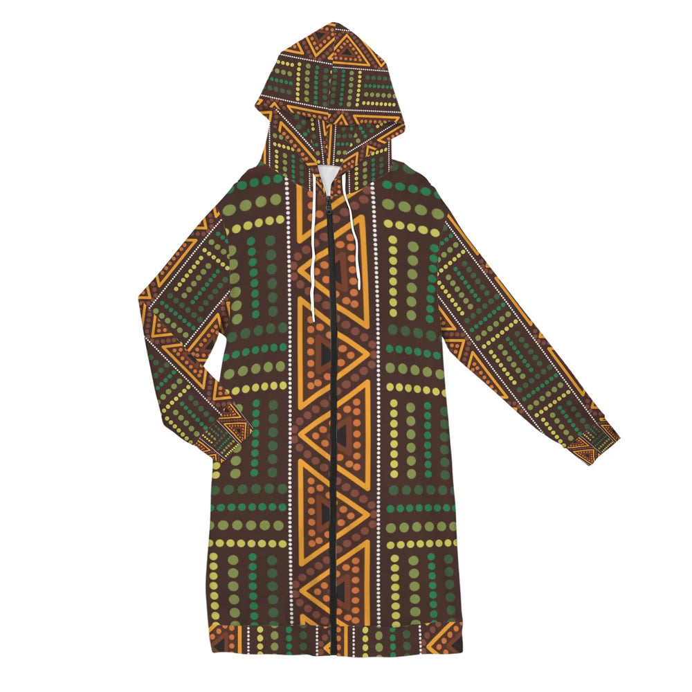 Women's Long Hooded Coat (H72)