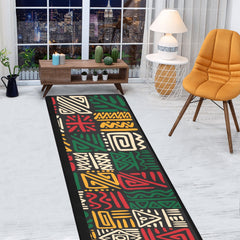 Area Rug with Black Binding  10'x3'3''