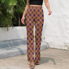 Women's AfroCentrc Pattern Harlem Renaissance LP Flared Pants