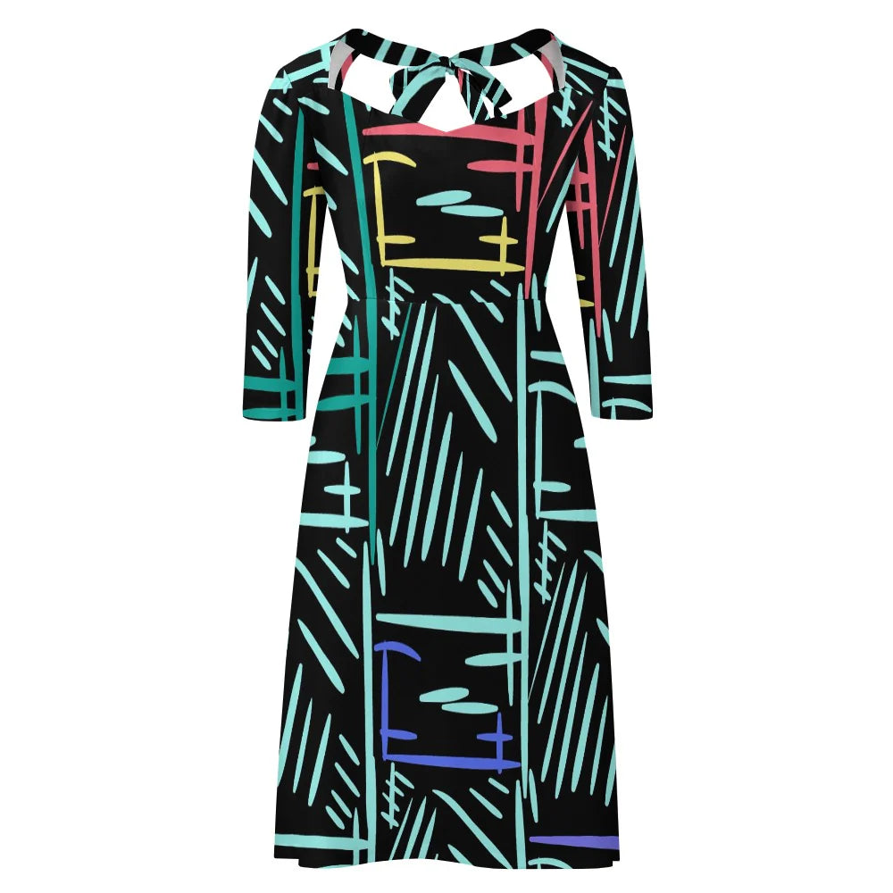 Women's Sweetheart Knot Flare Dress