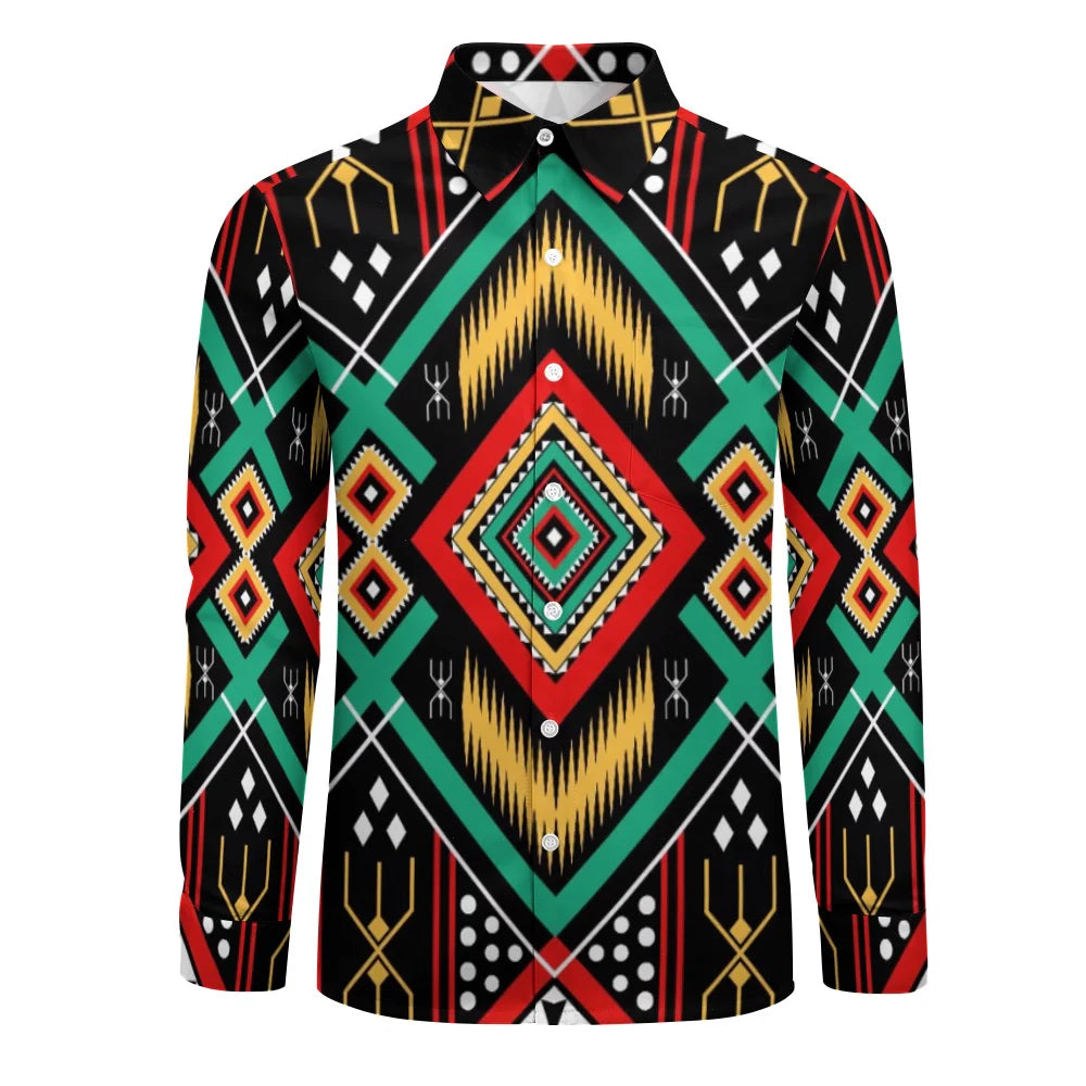 Peach Velvet Casual One Pocket Long Sleeve Shirt HPM