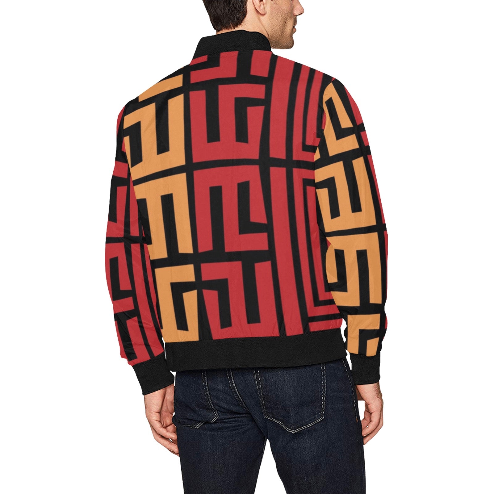 Men's All Over Print Bomber Jacket (Model H31)