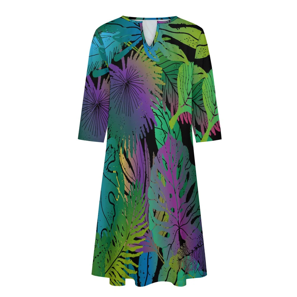 Women's 7-Point Sleeve Dress