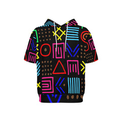 Men's Short Sleeve Fleece Hoodie (H54)