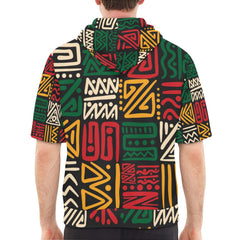 Men's Short Sleeve Fleece Hoodie (H54)