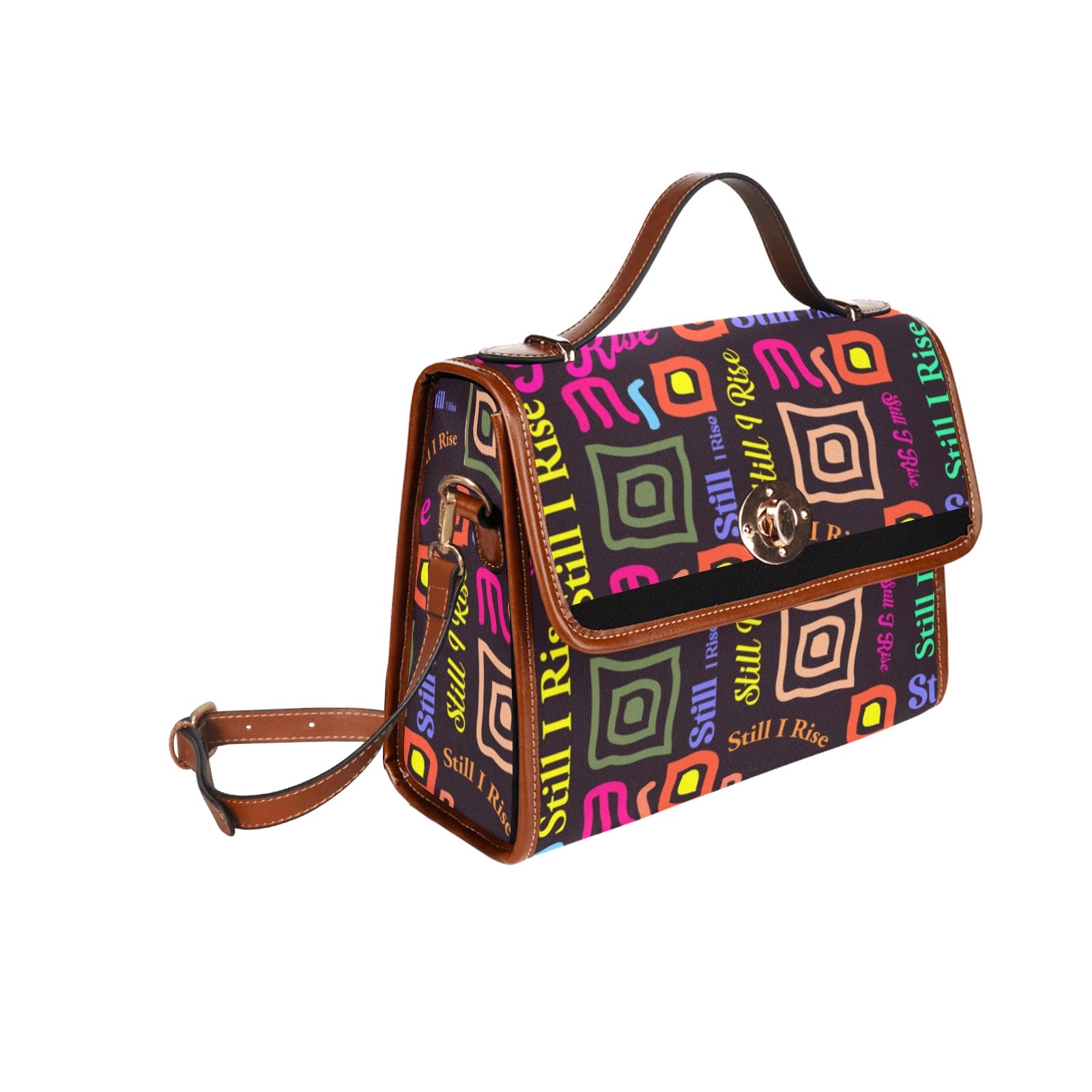 Waterproof Canvas Bag-Brown (All Over Print) (1641)