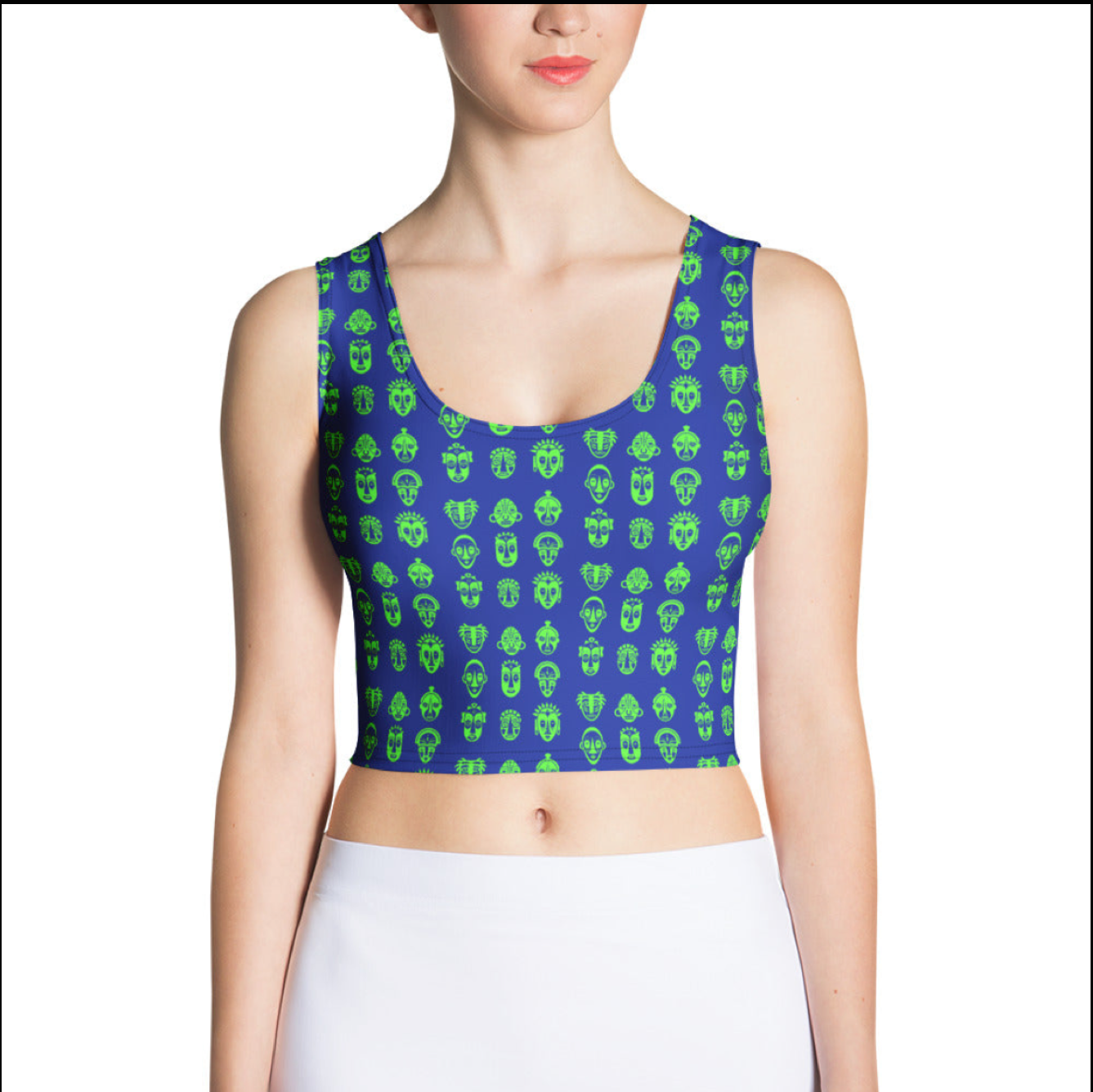 AfroCentrccc Pattern  Black culture Black History Harlem Renaissance Crop Top ( Harlem Print Magic)