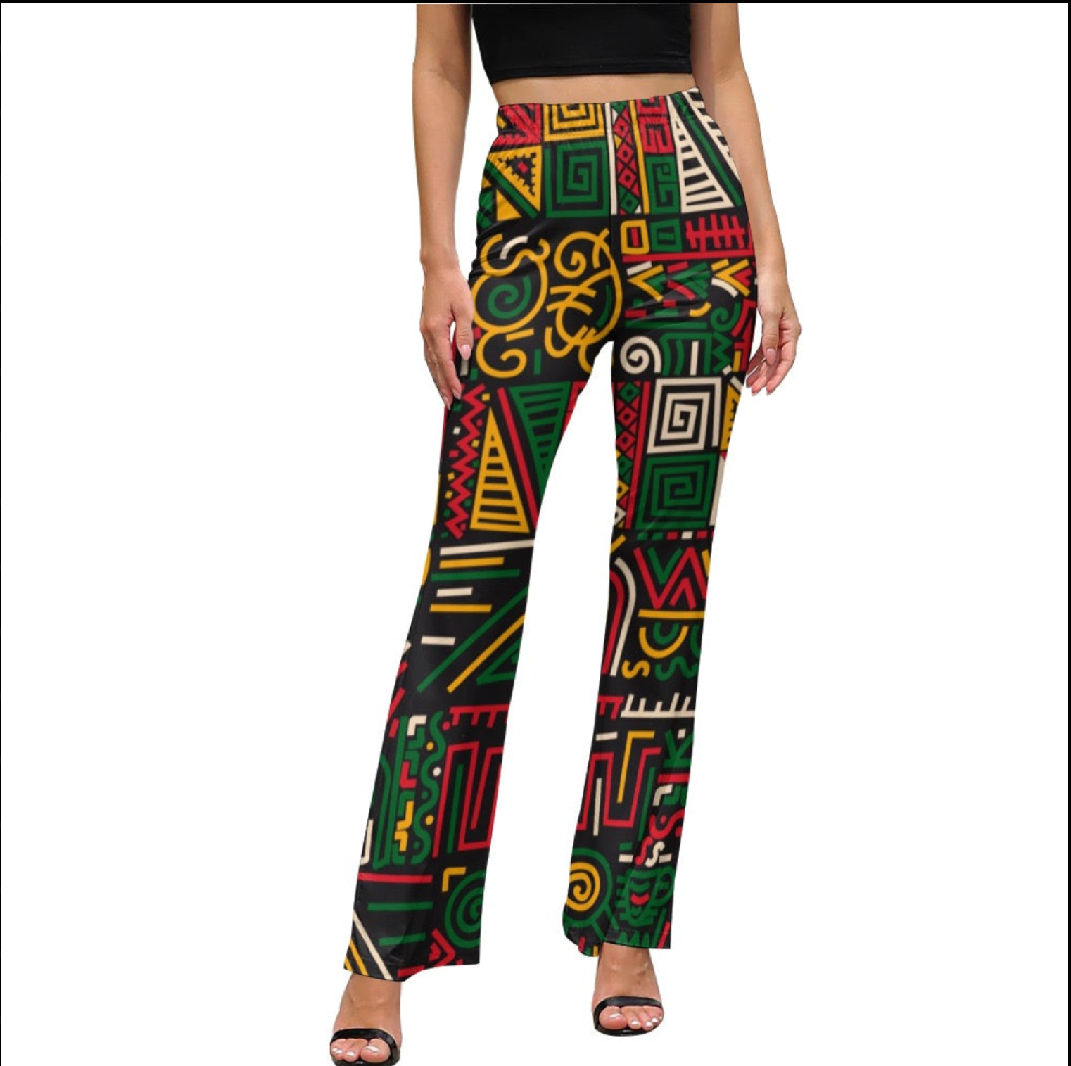 Women's AfroCentrc Pattern Harlem Renaissance LP Flared Pants