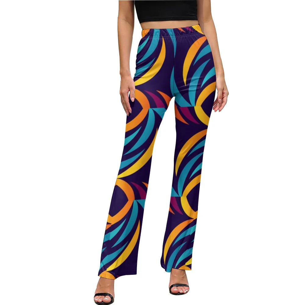 Women's AfroCentrc Pattern Harlem Renaissance LP Flared Pants