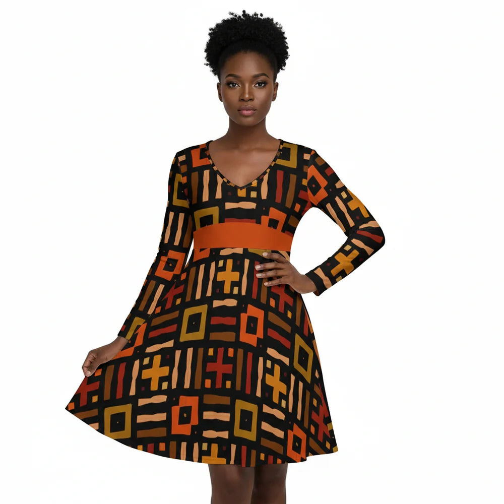 Oversized V-neck dress