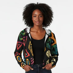 Women's Chiffon Cropped Jacket zipper coat HPM