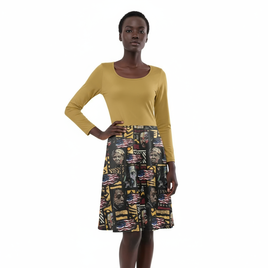 Women's 3/4 Sleeve Sundress(Model D23)