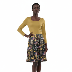 Women's 3/4 Sleeve Sundress(Model D23)