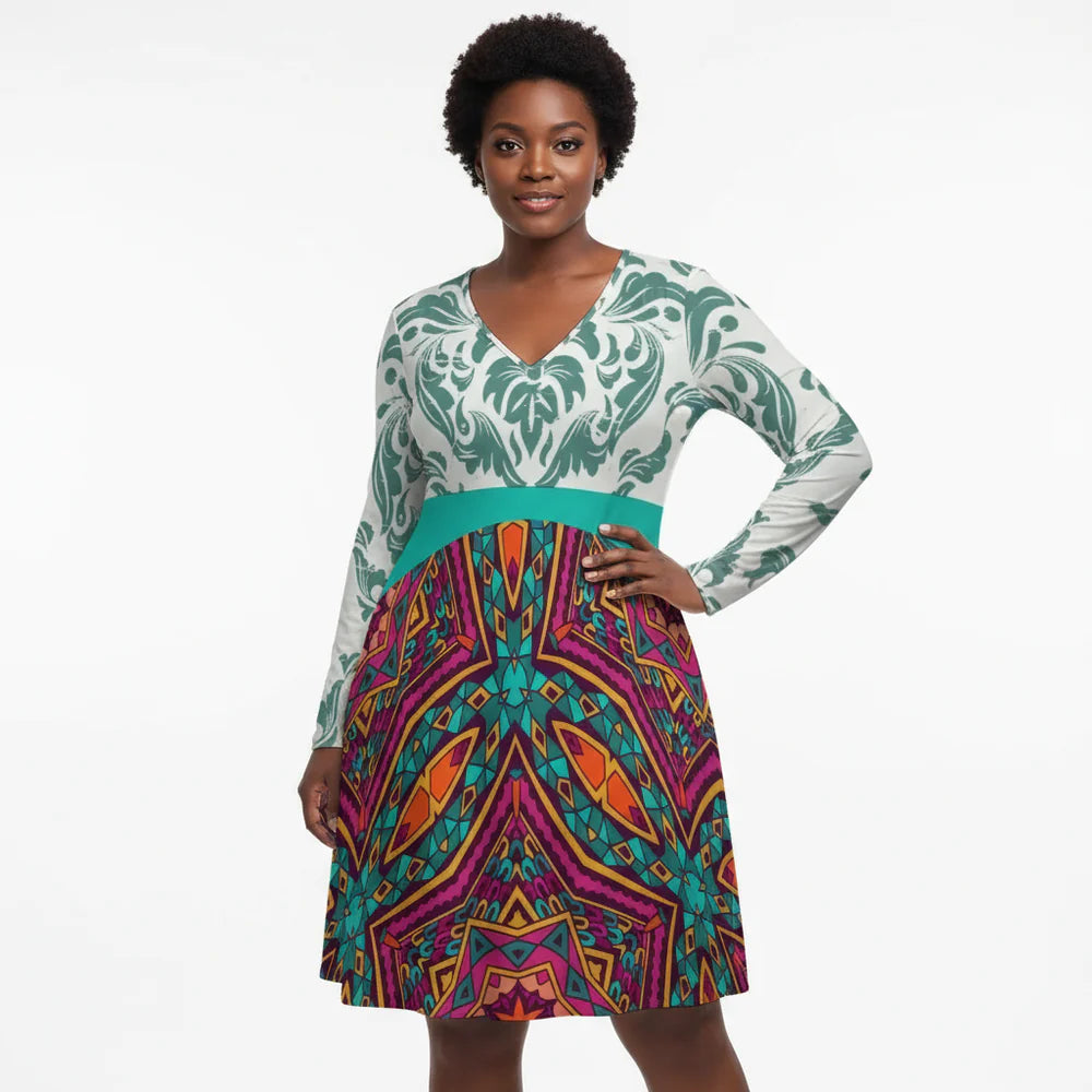 Oversized V-neck dress