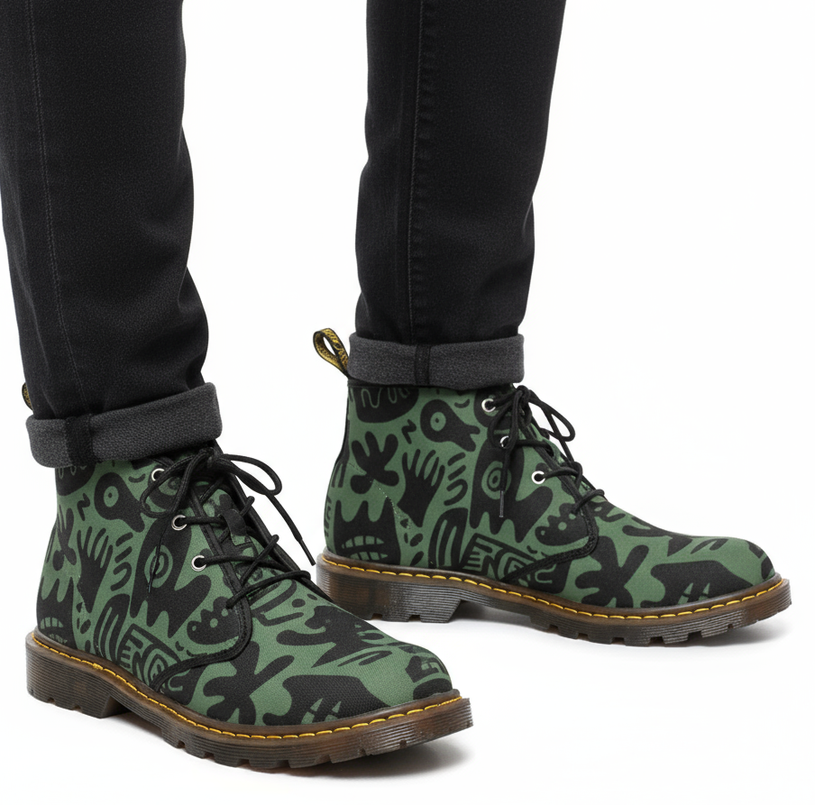 Men's Canvas Chukka Boots (Model 2402-1)