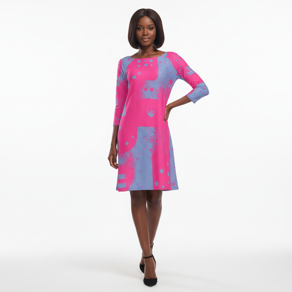 Women's Boat Neck Dress (Model D22)