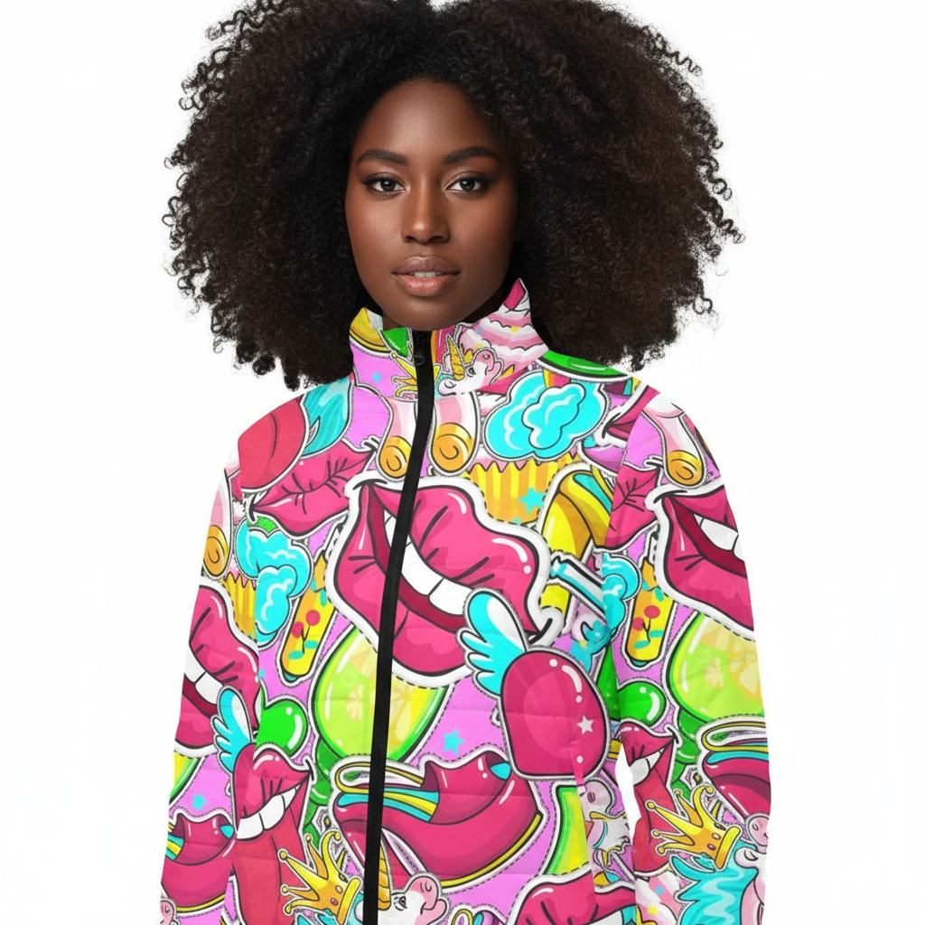 Women's Stand Collar Padded Jacket (H41)