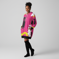 Women's All Over Print Hoodie Mini Dress (H27)