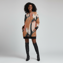 Women's All Over Print Hoodie Mini Dress (H27)