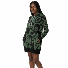 Women's All Over Print Hoodie Mini Dress (H27)