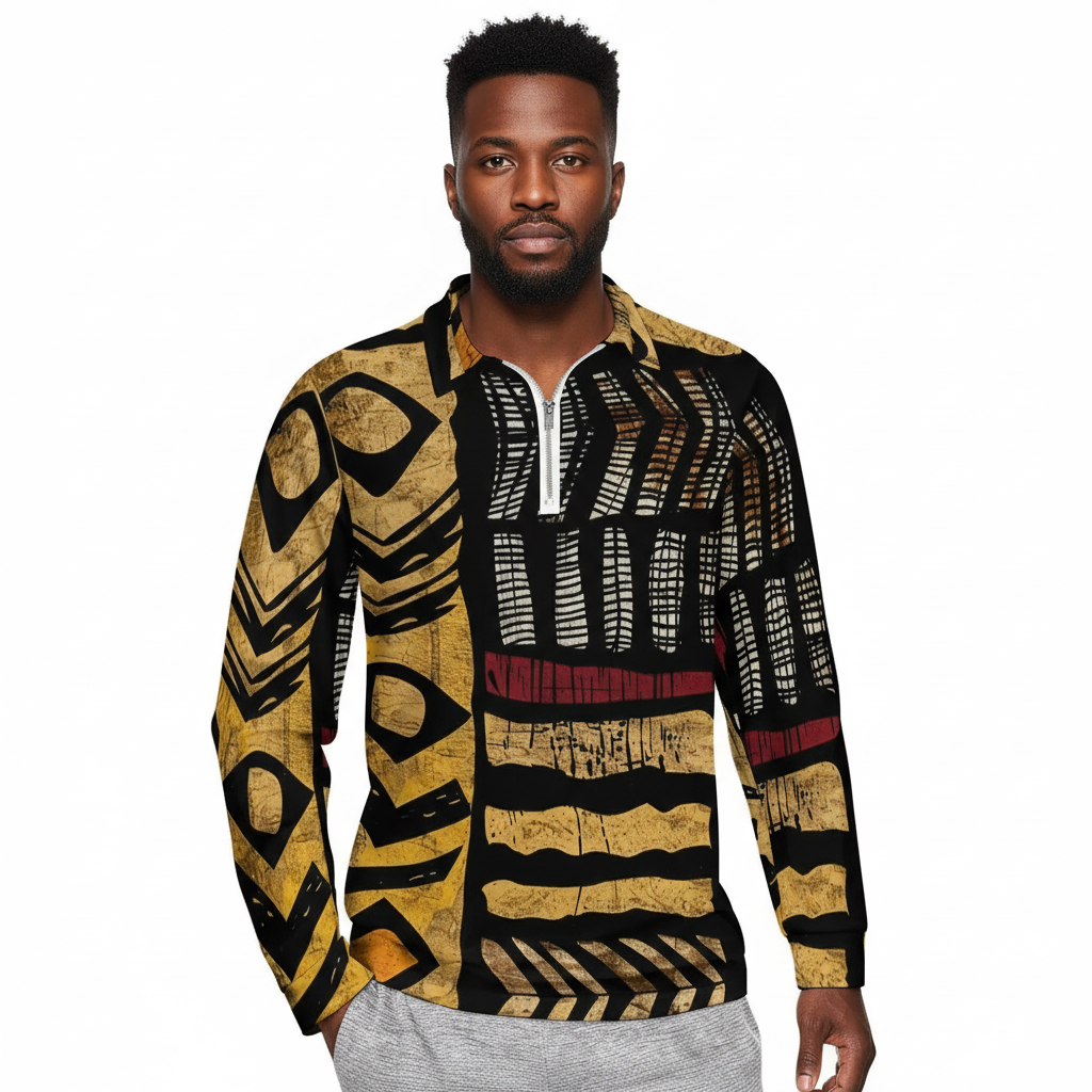 Men’s Short-Sleeve Zip-Up Shirt