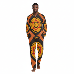 Men’s V-Neck Long Pajama Set
