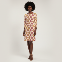 Women's Loose Round Neck Dress (Model D22)