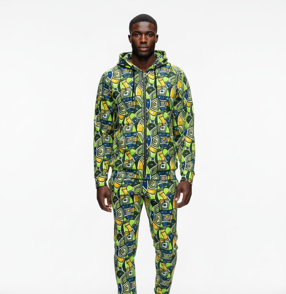 Men's All Over Print Full Zip Hoodie