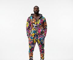 Men's All Over Print Full Zip Hoodie