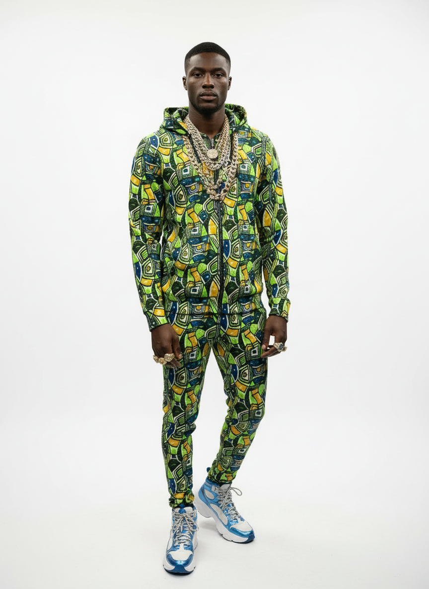 Men's All Over Print Full Zip Hoodie