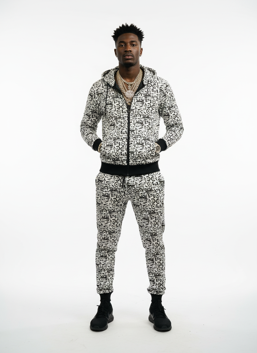 Men's All Over Print Full Zip Hoodie