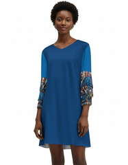 Lotus leaf sleeve dress