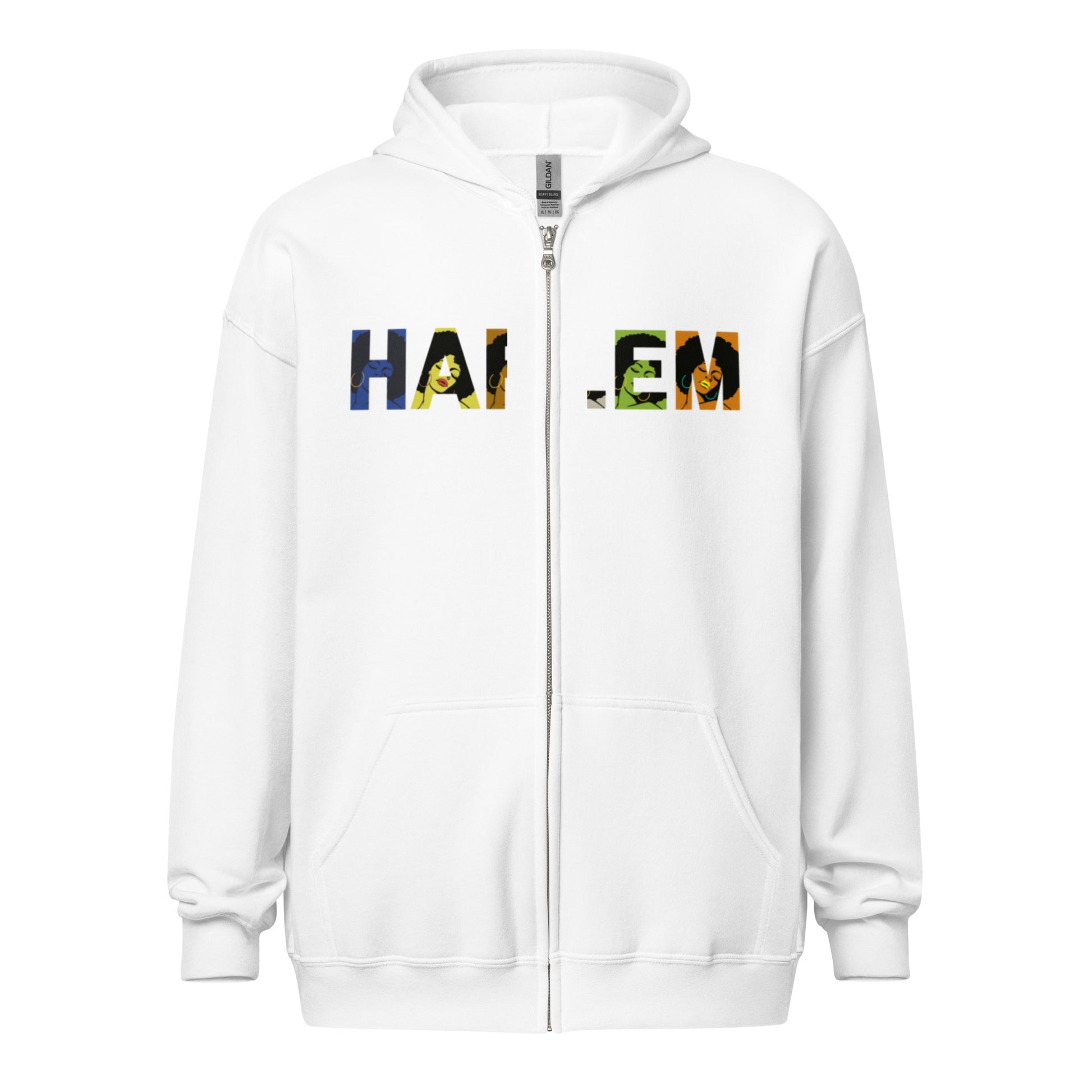 Afro Harlem Unisex zip hoodie