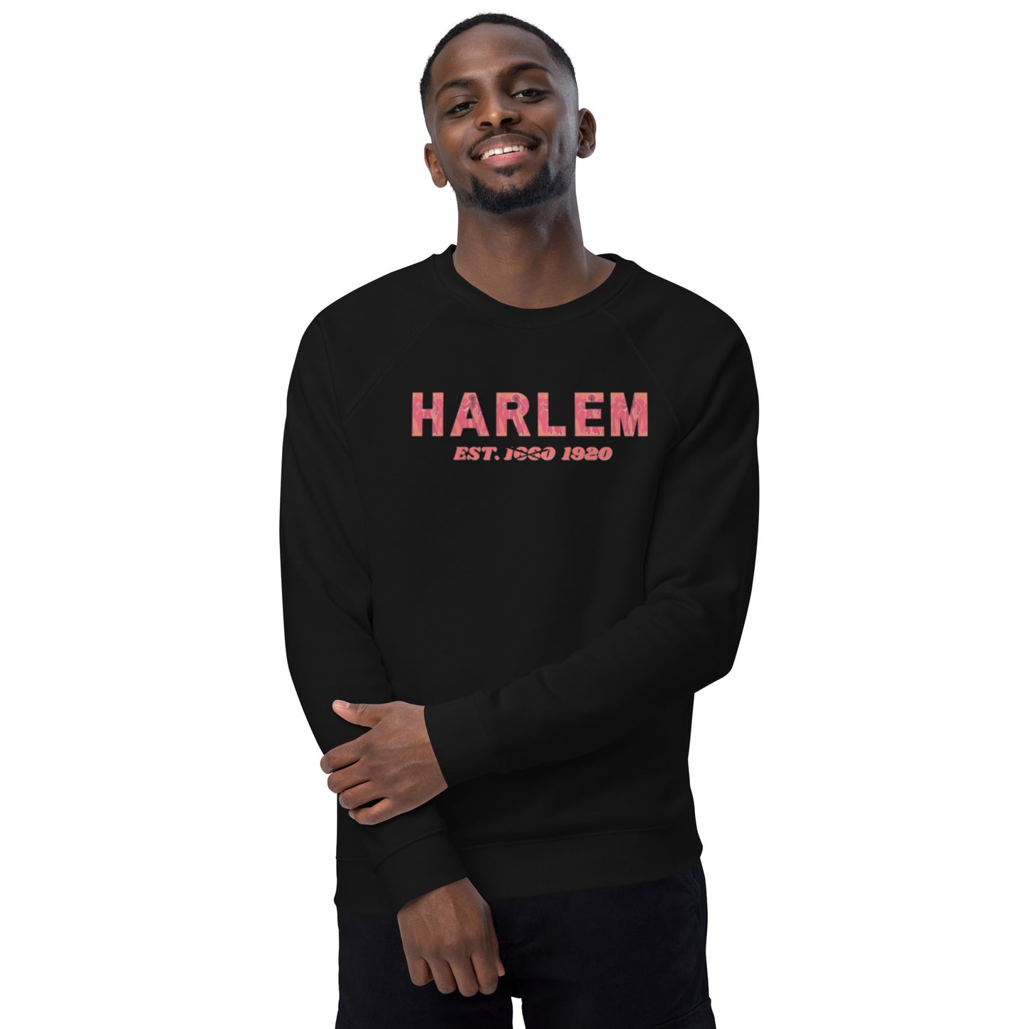 Harlem Unisex organic raglan sweatshirt