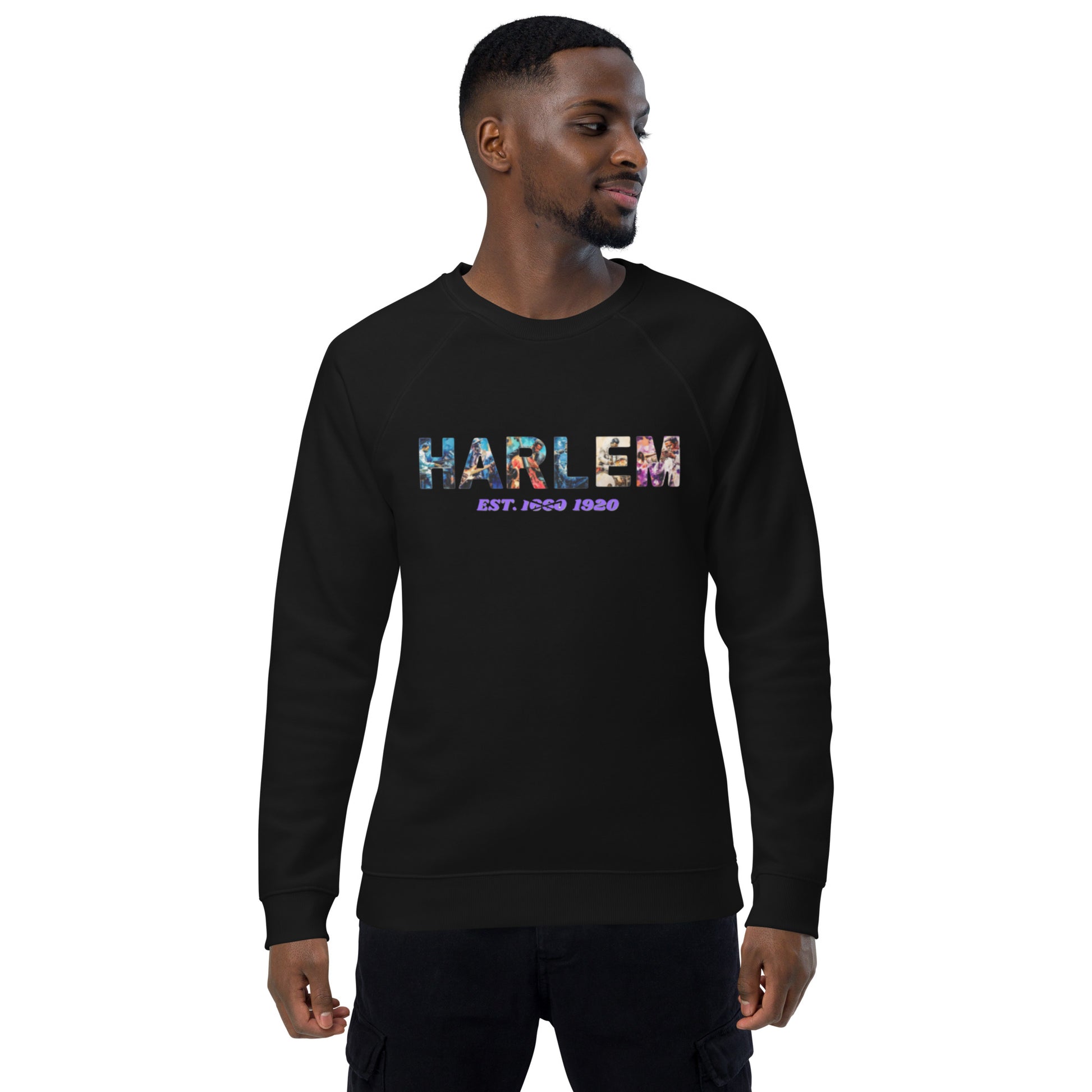 Harlem Jazz Musician Unisex Organic Long T-shirt – TheHarlemPrintmagicShop