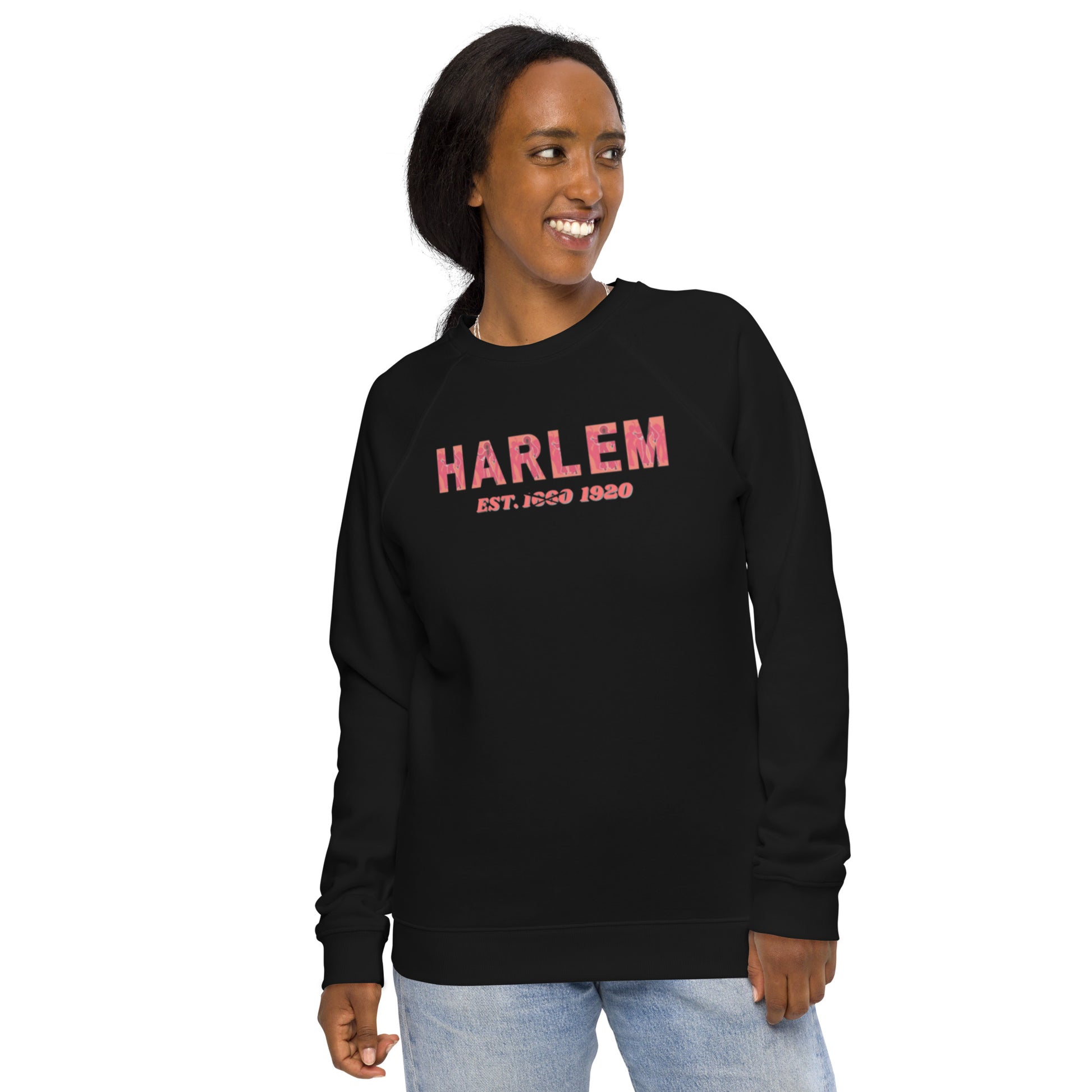 Harlem Unisex organic raglan sweatshirt